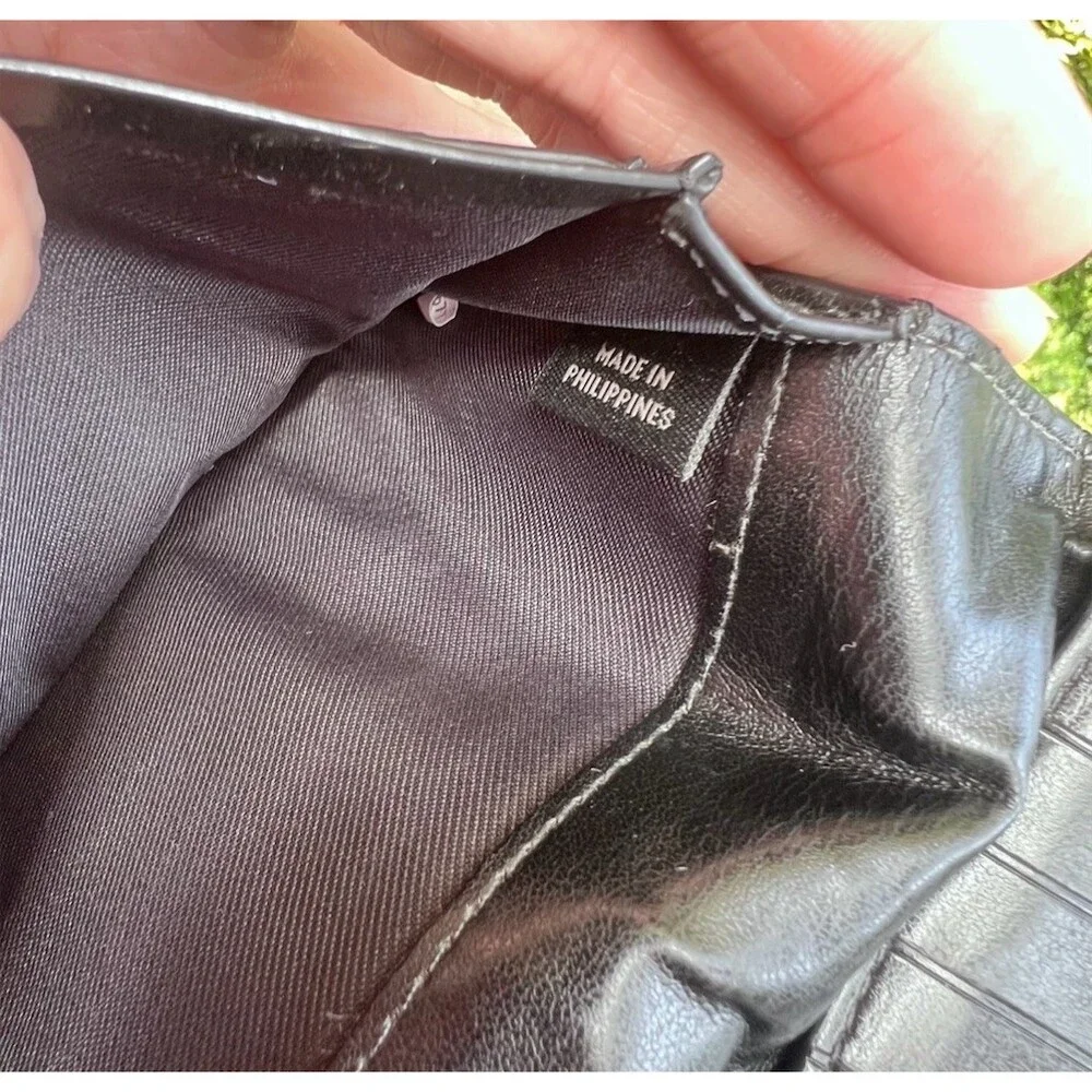 COACH Black Leather Slim Wallet Credit Card Holder w Gold Hardware AUTHENTIC - Picture 7 of 7